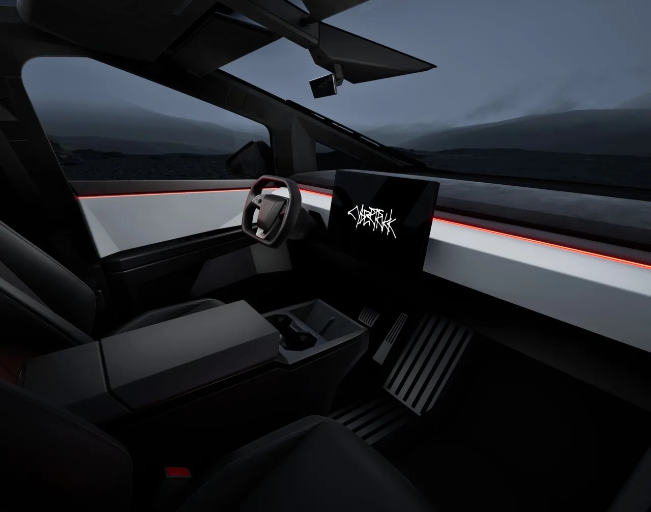 Tesla Cybertruck — المقصورة